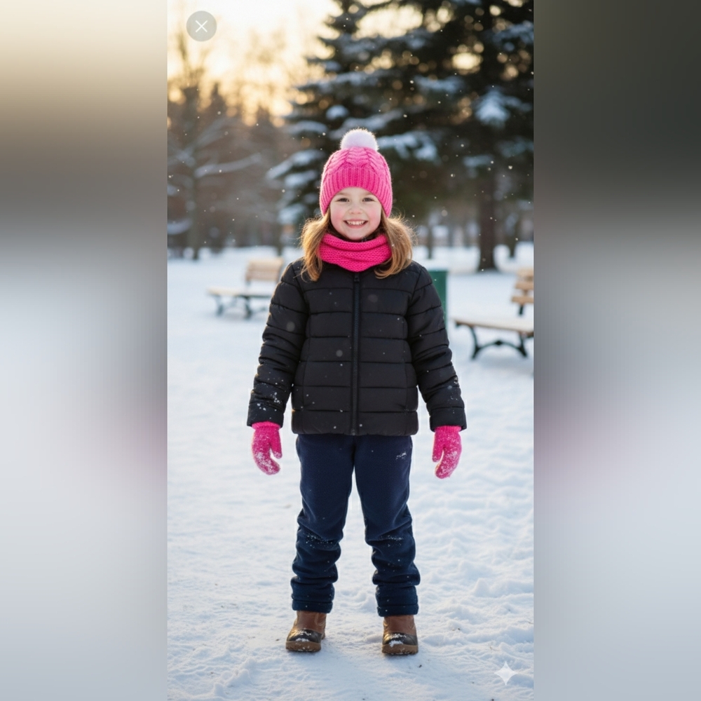 The Children's Place Black Puffer Jacket